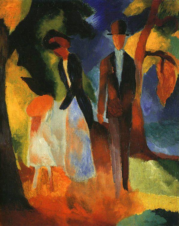 August Macke People by a Blue Lake France oil painting art